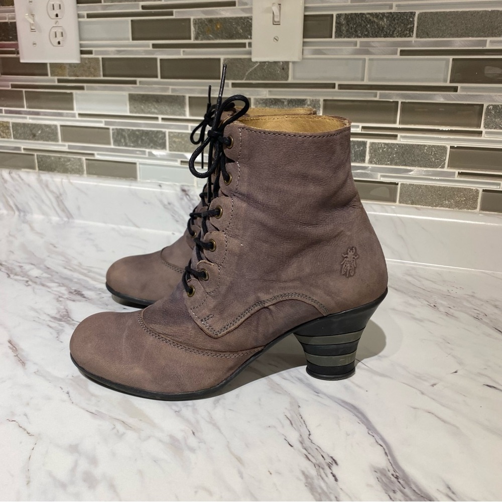 Fly London‎ lace up heeled boots